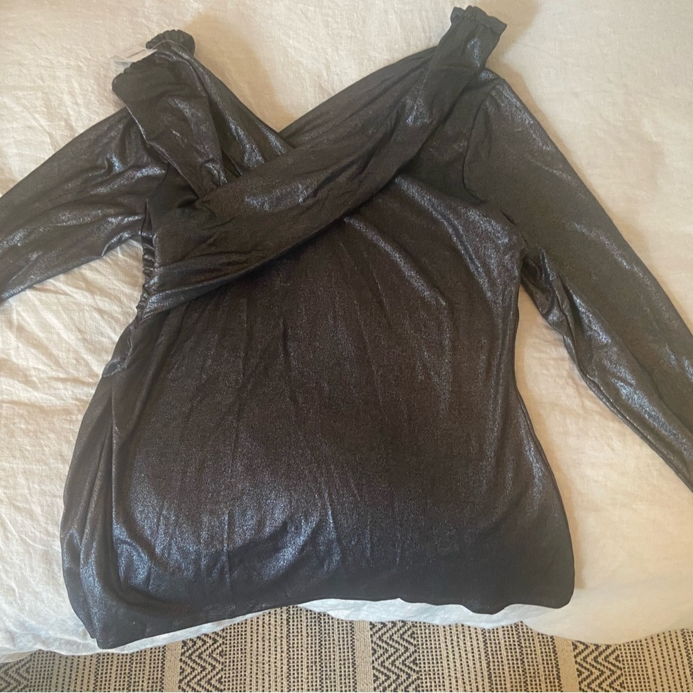 *NEW* Lane Bryant Shimmery Off Shoulder Criss-Cross Top